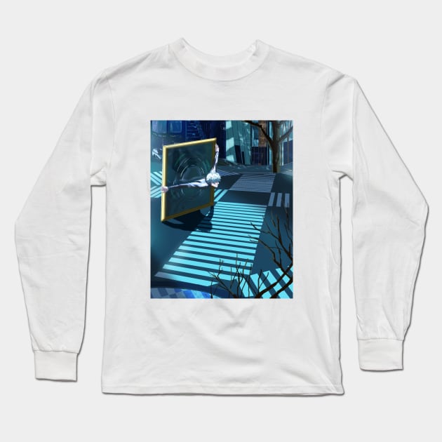 floating in shibuya Long Sleeve T-Shirt by chromeworks